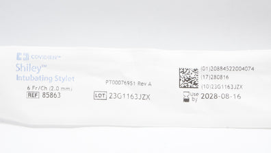 Covidien 85863 Shiley Intubating Stylet 6Fr/Ch